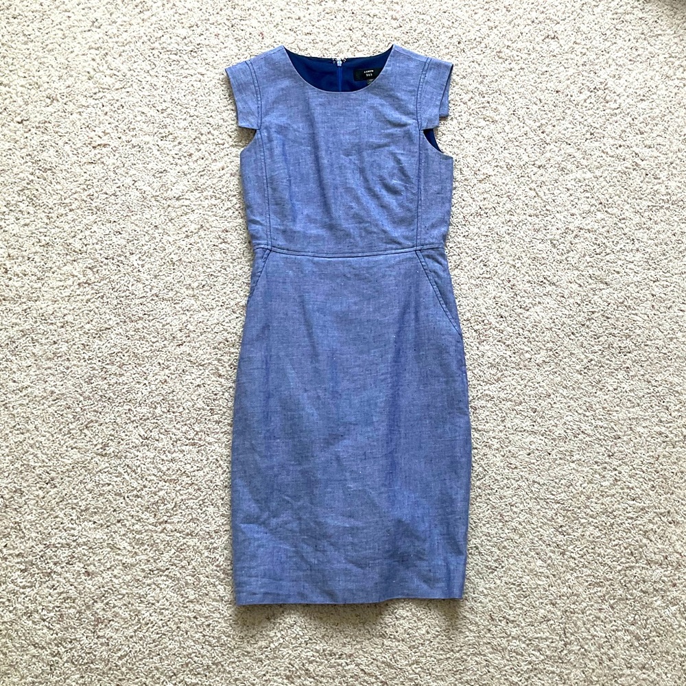 JCrew 365 Resume Dress Blue 0P
